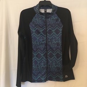 RBX Active Zip Up Jacket Blue Black Aqua